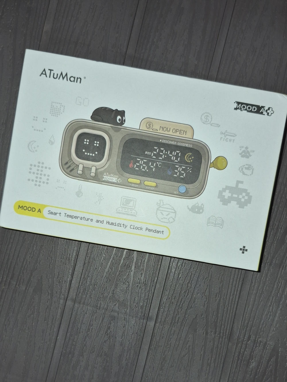 Mood A Smart Temperature and Humidity Clock Pendant - Beige